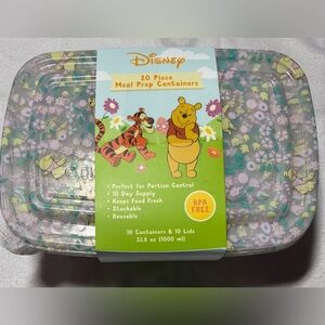 Disney Meal Prep Containers, 20 piece with Winnie the Pooh